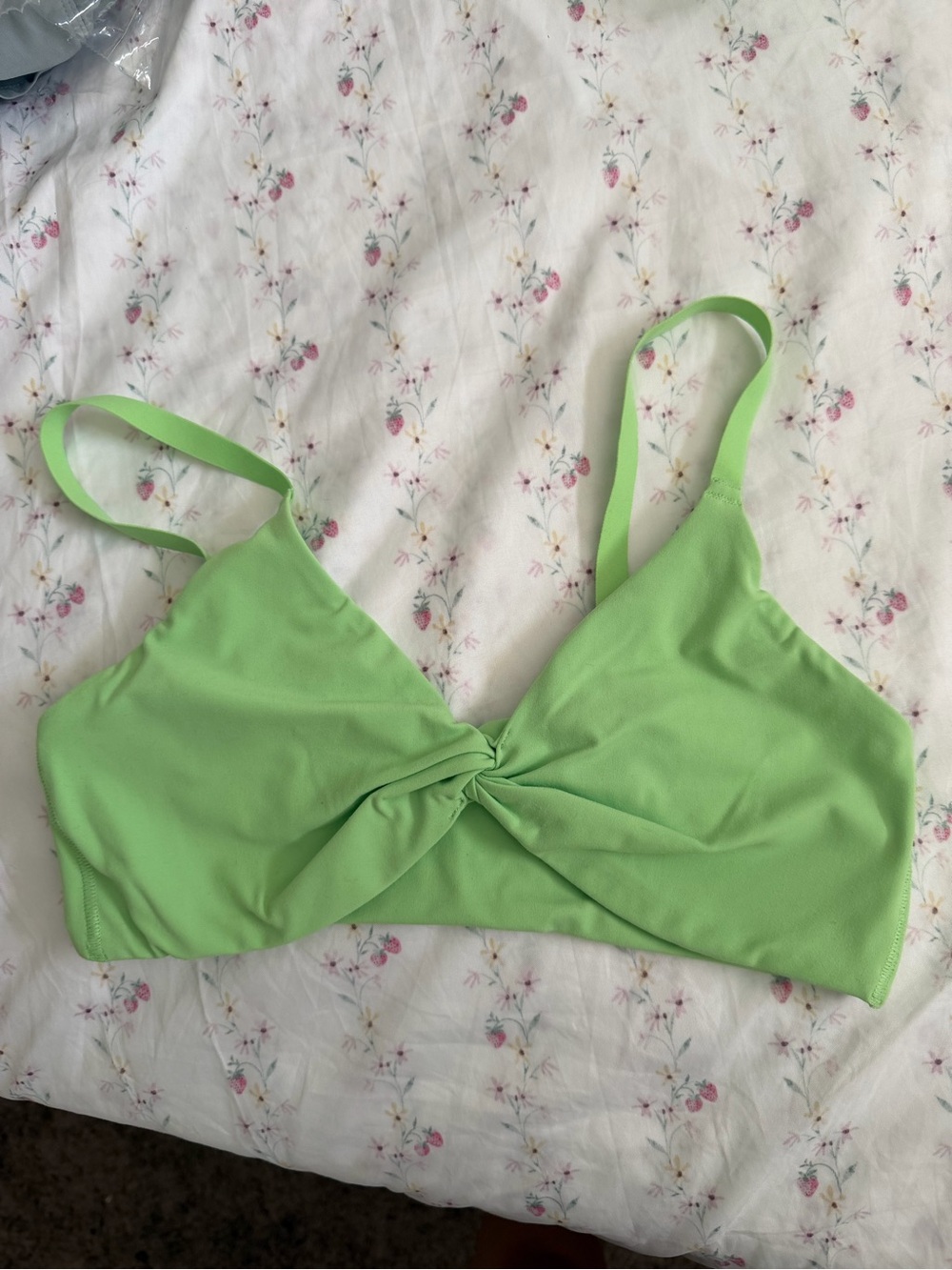 Gymshark Lime Green Twist Front Bralette